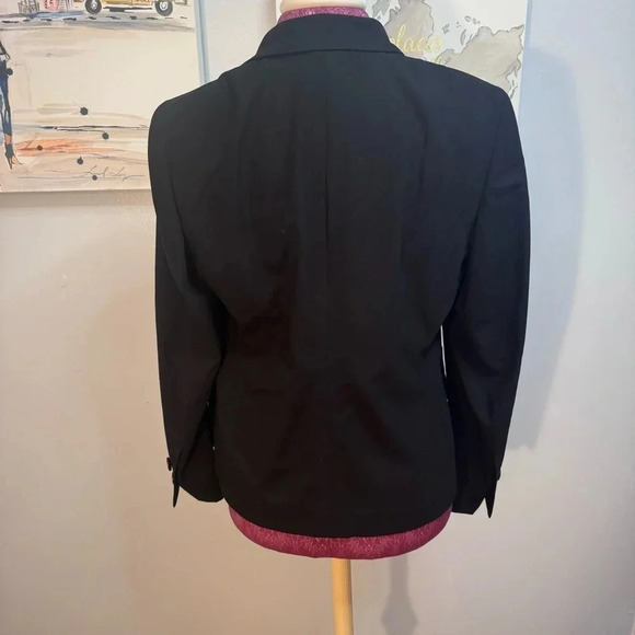 Akris Punto Black Classic Blazer Women Size 12 - Picture 4 of 7